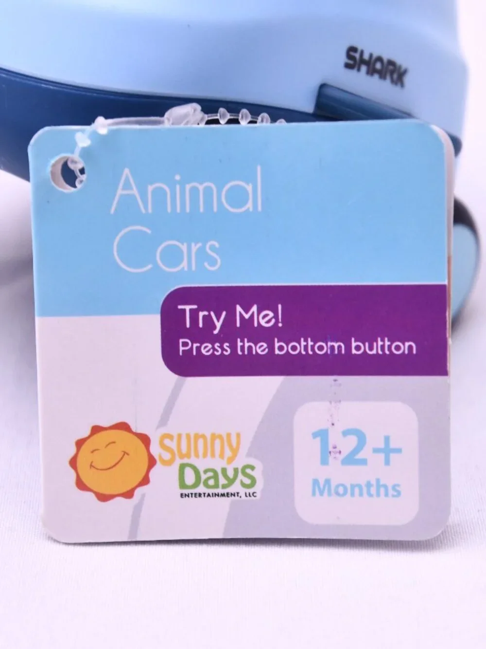 Sunny Days Animal Cars Shark Musical Toddler Toy Car Lights Sounds NWT 12M+